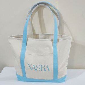 Sac fourre-tout en toile personnalisé avec poignée en corde et fermeture à glissière - Product Image 3