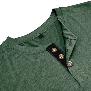 เสื้อยืดคอกลมแขนสั้นและคอเฮนลี่ย์ทำจากโพลีเอสเตอร์/ ผ้าฝ้ายขายส่ง - Product Image 3