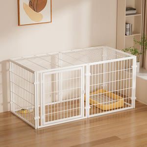 Solido modello Anti-Jailbreak gabbia per cani grande spazio orsacchiotto <span class=keywords><strong>Corgi</strong></span> casa per cani a prova di fuga Top bottone per addestramento di isolamento - Product Image 4