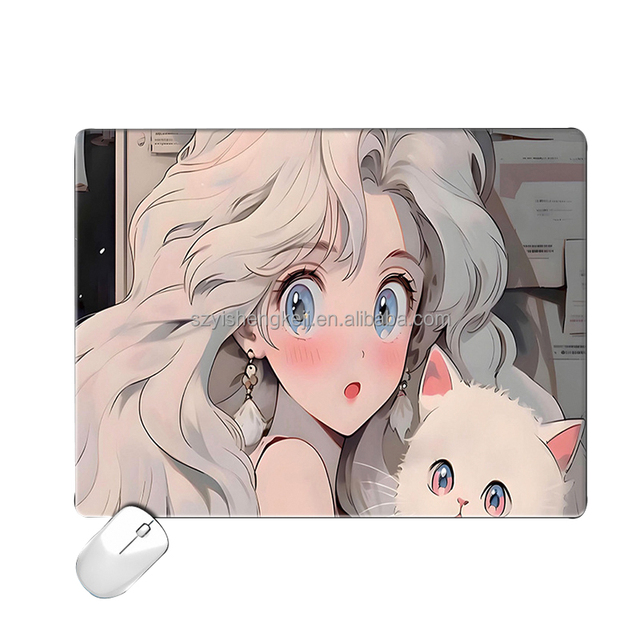 250*200mm Cartoon Anti-Slip Tempered Glass Mouse Pad for Office PC Laptop Hard Surface Mouse Mat Support Pattern Customization