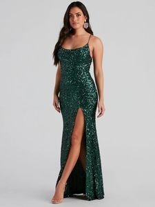 Vestido de Noche de Lentejuelas de Verano con Tirantes, Vestido de Fiesta Largo y Ajustado, Vestido Largo Elegante - Product Image 5