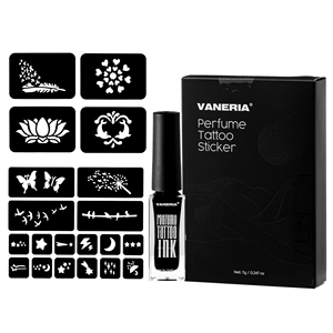 Tatuaje temporal pegatina Perfume larga duración impermeable cara cuerpo tatuajes pegatinas para mujeres y hombres - Product Image 1