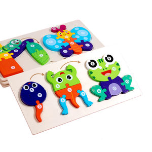 Offre Spéciale croissance et évolution animaux en bois éducation précoce apprentissage 3d cube chevillé puzzles jouets pour tout-petits garçons filles - Product Image 1