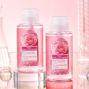 TWG RTS Nouveautés Eau Démaquillante Rosée 300ml avec Pompe, Nettoyage Doux Naturel <span class=keywords><strong>Yeux</strong></span> Lèvres <span class=keywords><strong>Visage</strong></span>, Eau Micellaire à la Rose - Product Image 1