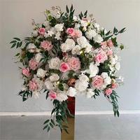 Centres de table boule de fleur pièce maîtresse décor pour la décoration de mariage Real Touch bleu Royal Faux réaliste rose luxe Chicostar