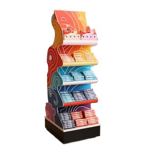 Bán Lẻ các tông đóng gói thực phẩm sàn hiển thị đứng Giấy gợn sóng thực phẩm các tông hiển thị kệ cho bữa ăn nhẹ - Product Image 4