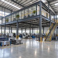 Bâtiment d'atelier industriel préfabriqué sur mesure en structure acier multi-étages avec bureau et mezzanine