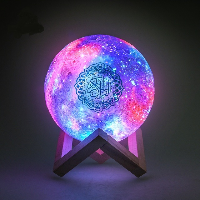 Speaker QB512 Star Moon Lamp LED Digital Quran Smart APP Control Quran Players