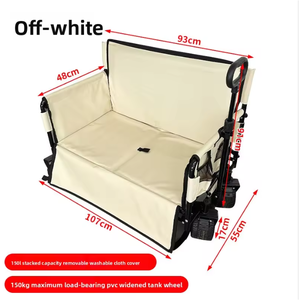 Portable Multifunctional Stainless Steel Heavy Duty Folding Trolley Camping Outdoor Reclining Sofa Seat Children Shopping <b>Cart</b> - Product Image 4