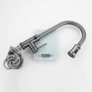 Kitchen Smart Touch Stainless Steel Gun Gray Single Handle Pull Out Spray Faucet <b>Deck</b> Mounted Contemporary Style - Product Image 1