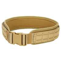 Ceinture tactique double couche en nylon découpée au laser avec boucle en plastique pour la chasse, la sécurité et les patrouilles