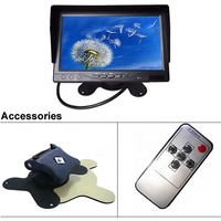 Monitor CCTV de 7 Pulgadas para Camión o Autobús Escolar, 800*480, RCA CVBS, Puerto AV de 2 Canales, con Visera Solar, Pantalla LCD TFT con Reproductor de DVD para Cámara