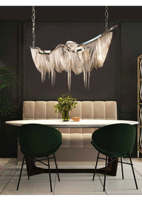 Moderner <span class=keywords><strong>Atlantis</strong></span> Neues Design Metall-Kronleuchter Große Quaste Attraktive Hängelampe Warmweiß LED für Zuhause Büro Hotel Schlafzimmer Esszimmer - Product Image 6
