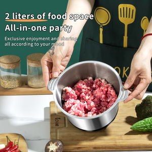 Hachoir à viande domestique professionnel, petit, 2L, 3L, 5L, hachoir à viande électrique automatique en acier inoxydable pour un usage domestique - Product Image 2