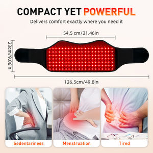 업그레이드된 LED 비즈 적색광 치료 웨어러블 랩 660nm&850nm 적색광 허리 지지 벨트 (여성/남성용) - Product Image 4