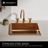 Lavabo Carré de Luxe à Encastrer SUS304 Vente en Gros PVD Quatre Couleurs Disponible en Stock avec Certification CUPC