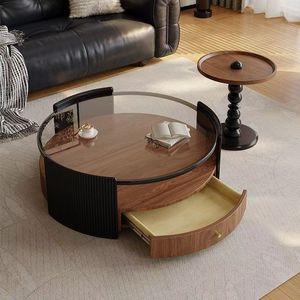 Tavolino da Salotto in Stile Villa Italiana, Tavolino da Caffè Casual per Ufficio, Tavolo Centrale in Legno per Hotel - Product Image 3