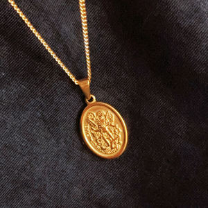 Kalung liontin <span class=keywords><strong>Michael</strong></span> gelang Oval lingkaran emas 18k untuk pria perhiasan agama Katolik Saint <span class=keywords><strong>St</strong></span>. <span class=keywords><strong>Michael</strong></span> <span class=keywords><strong>Archangel</strong></span> kalung - Product Image 6