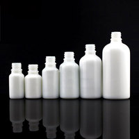 Flacon compte-gouttes en verre céramique blanc de luxe 5ml 10ml 15ml 20ml 30ml 50ml 100ml avec bouchon doré