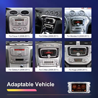 Podofo 2+64G 7'' Autoradio Android Stéréo CarPlay/Android Auto/GPS/WiFi/RDS pour Ford/Focus/S-Max/Mondeo/Galaxy/Kuga