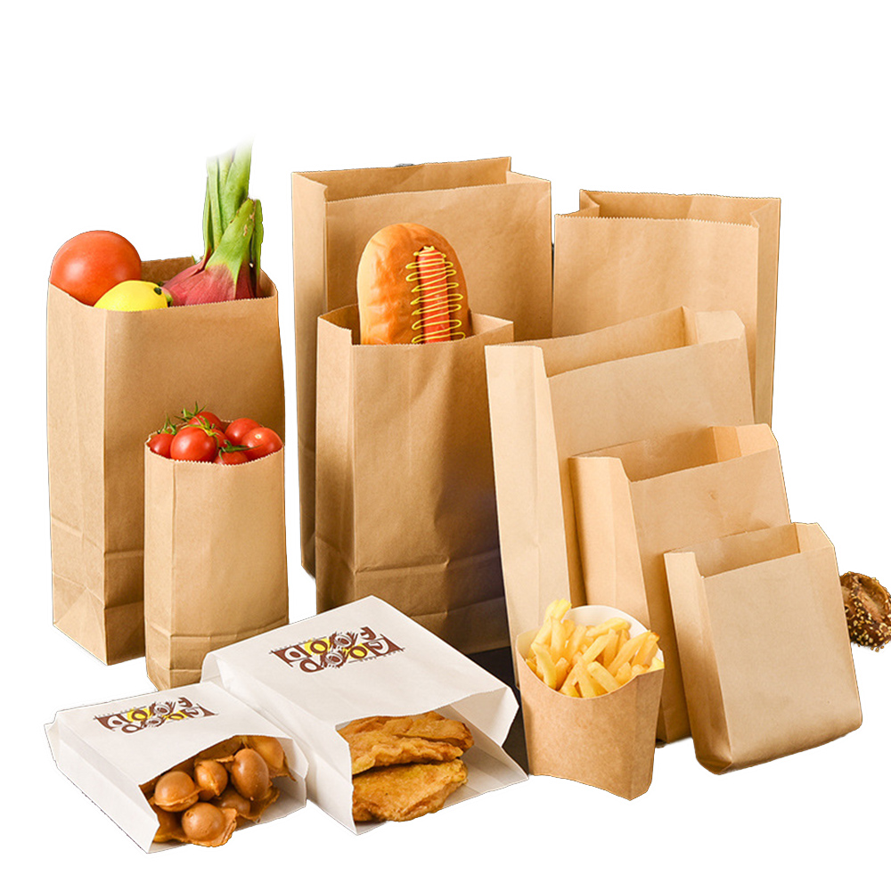 Paper Bag Food - Kraft Paper Bread Bag with Window