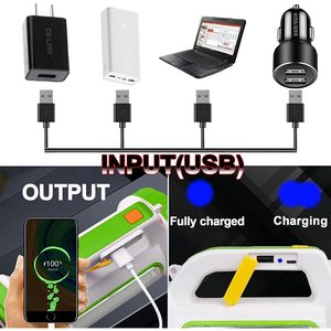 Lanterne de camping à LED à énergie solaire, lumière portable rechargeable avec éclairage latéral pour une utilisation en cas d'urgence en extérieur - Product Image 5