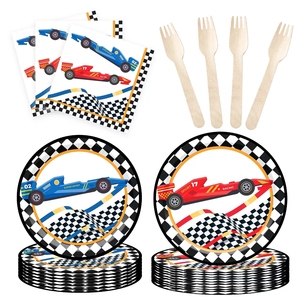 Artículos para Fiestas de Carreras DAMAI, Artículos para Fiestas de Autos de Carrera, Vajilla con Temática Deportiva para Niños, Cumpleaños, Baby Shower - Product Image 2
