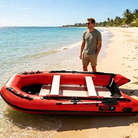Bateau de pêche gonflable en PVC, haute vitesse, pour usage récréatif, 3 personnes, en promotion