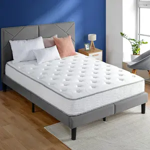 King-Size Hybrid nệm với gel cao su thiên nhiên Bộ nhớ Bọt Túi mùa xuân cuộn lên giường đôi cho phòng ngủ hoặc khách sạn sử dụng