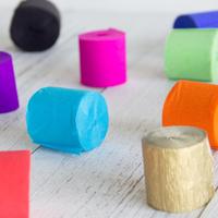 Papier de soie recyclé personnalisé imprimé pour emballage cadeau, papier crépon DIY, guirlande de papier crépon, fournitures de fête