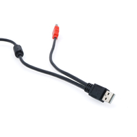 XS9 JK-5P/Y MINS00 kabel ekstensi, kawat ekstensi USB Core 2 Pin, colokan Jack 5 Meter 28AWG tarik Anti kekuatan
