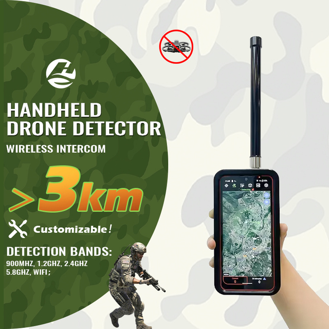 3KM Instant Communication 900MHz 1.2 GHz 2.4 GHz 5.8 GHz WiFi Black and White List Trajectory Tracking Drone Detection