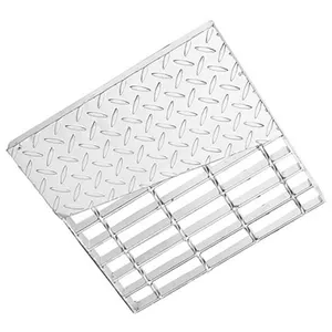 China Factory trench covers steel checker plate with grating floor composite steel grating