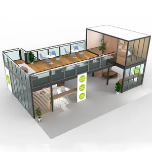 Trade Show Two-Storey BoothStand Floor Easy Cafe 2 With Lounge Booths Two Heavy Duty Fair Double Deck System Exhibition