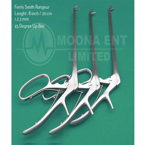 Rongeurs Ferris Smith de qualité supérieure, longueur 8 pouces, à mâchoires courbées à 45 degrés, en acier inoxydable, instruments chirurgicaux réutilisables - Product Image 3