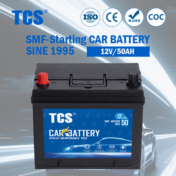 Tcs 48d26r (N50) Lead Acid Maintenance Free Mf 12V 50ah Automotive Car Battery