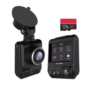 4k Dashcam phía trước và bên trong dual-channel kỷ lục 1080p 2 inch màn hình xe máy ảnh đêm phiên bản vòng lặp ghi âm G-<span class=keywords><strong>Sensor</strong></span> zd68 + 128G - Product Image 1