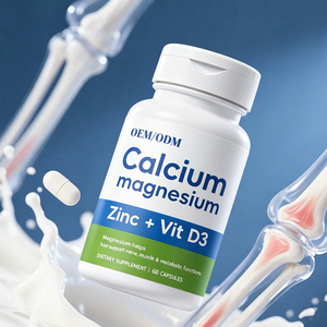 Cápsulas de Vitamina D3 con Calcio, Magnesio y Zinc de Alta Absorción OEM, Suplemento de Colágeno Alto en Proteínas para la Fortaleza Ósea en Adultos, 60 Unidades - Product Image 3