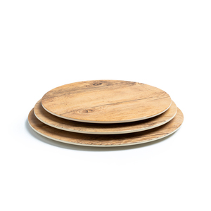 Best Seller Custom Unbreakable Melamine Round Pizza Restaurant <strong>Plates</strong> <strong>Wood</strong> - Product Image 2