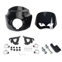 Kit de carénage de phare ABS noir pour Harley Dyna Street Bob FXDB 06-17