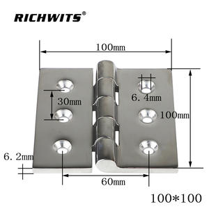 Charnières en acier inoxydable 304 316 robustes pour équipements industriels, portes d'armoires, applications marines, portes et fenêtres - Product Image 3