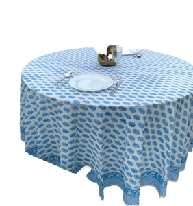 Juniper Green Handmade Modern Floral Round Cotton Reusable Customizable <b>Table</b> <b>Cover</b> for Home Weddings Parties - Product Image 1