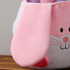 Cestas de Pascuas para niños, bolsa de regalo de conejo personalizado, bordada, de felpa, venta al por mayor - Product Image 3