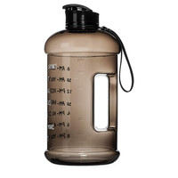 Bouteille d'eau motivante en plastique sans BPA de 2,2 L (64 oz) avec marqueur de temps, best-seller aux États-Unis et en Europe