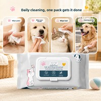 Lingettes humides pour animaux de compagnie, lot de 80, sans alcool, sans rinçage, soin aux herbes, parfum désodorisant, spécialement formulées pour le nettoyage des yeux