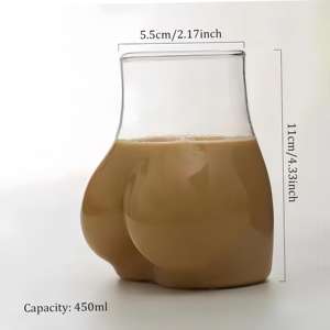 Nuova Tazza in Vetro Borosilicato Creativa e Personalizzata da 450ml con Impugnatura per <span class=keywords><strong>Caffè</strong></span>/Latte/Acqua, Regalo Aziendale, Design Originale - Product Image 6