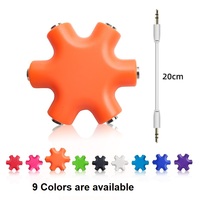 Adaptateur audio 3.5mm 6 voies pour casque 6 ports