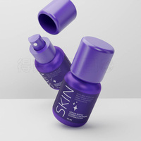 Flacon pulvérisateur miniature en plastique PET de luxe personnalisé pour cosmétiques, 50 ml, 100 ml, conteneur vide, impression à l'écran, portable pour cosmétiques