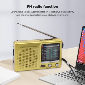 Radio Retro de 9 Bandas FM AM SW, Receptor Portátil Mundial, Plástico ABS, Altavoz Integrado, Batería Recargable, Estilo Clásico - Product Image 6