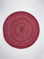 Nouvelle Collection 2024 : Nappe Ronde Élégante Faite Main, Broderie Classique, Diamètre 38cm, Tissu 100% Polyester Écologique